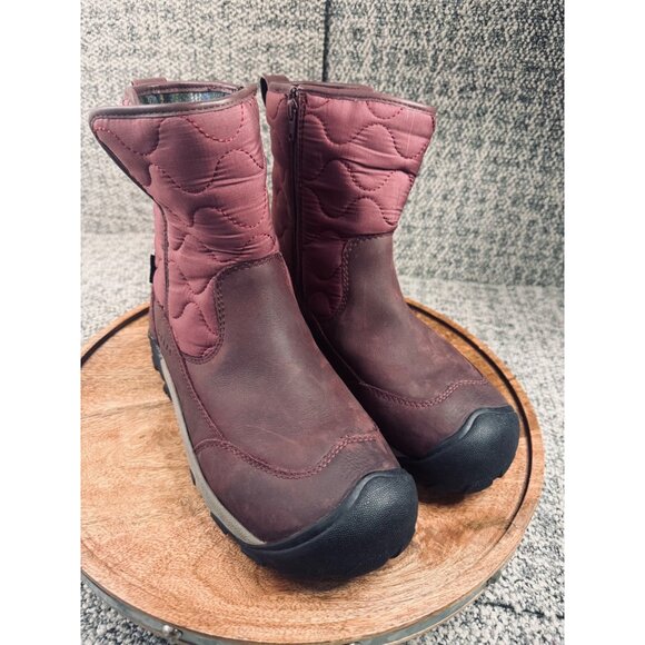 KEEN  Betty Waterproof Pull-On Snow RainWomen's Boots Size 10 Burgundy - Picture 3 of 15